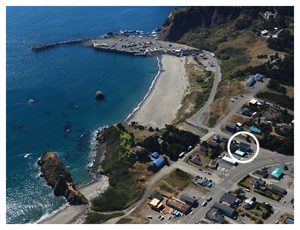 Another aerial view of Port Orford in the 1990s.