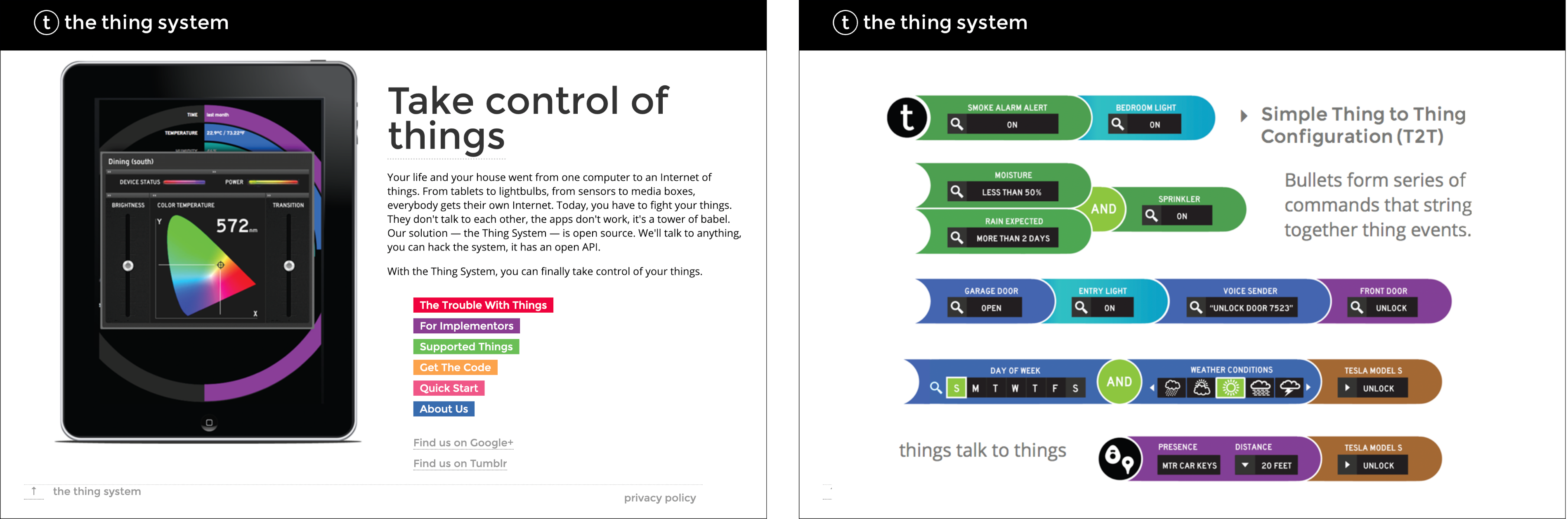 Thing System Web Interface